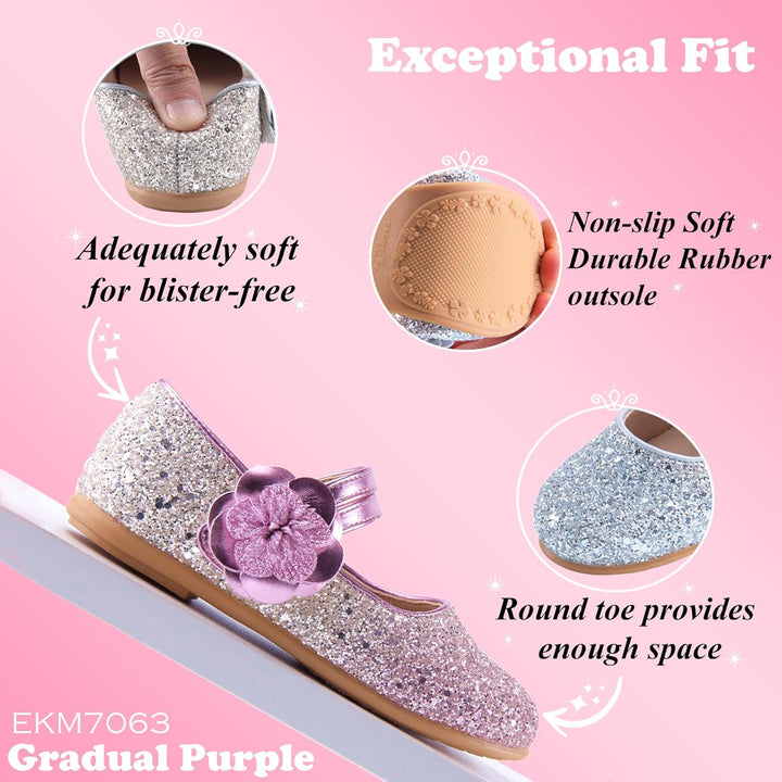 EIGHT KM - Kleinkind Mädchen Kleid Schuhe - Mary Jane Wohnungen - Prinzessin Hochzeit Schuhe Balleri