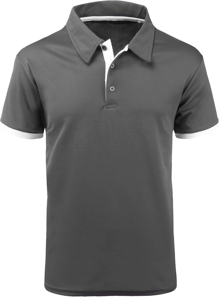 JACKETOWN Polo Shirts Herren Kurzarm Golf Poloshirt Schnelltrocknend Casual Sport Shirt Outdoor Atmu