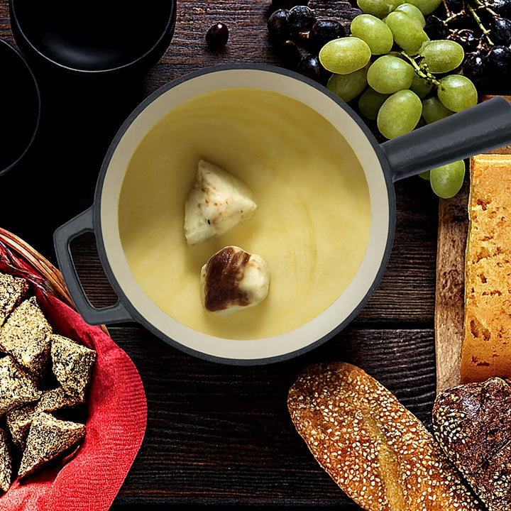 osoltus Fondue Käsefondue Gusseisen (dunkelgrau Ersatztopf), Dunkelgrau Ersatztopf