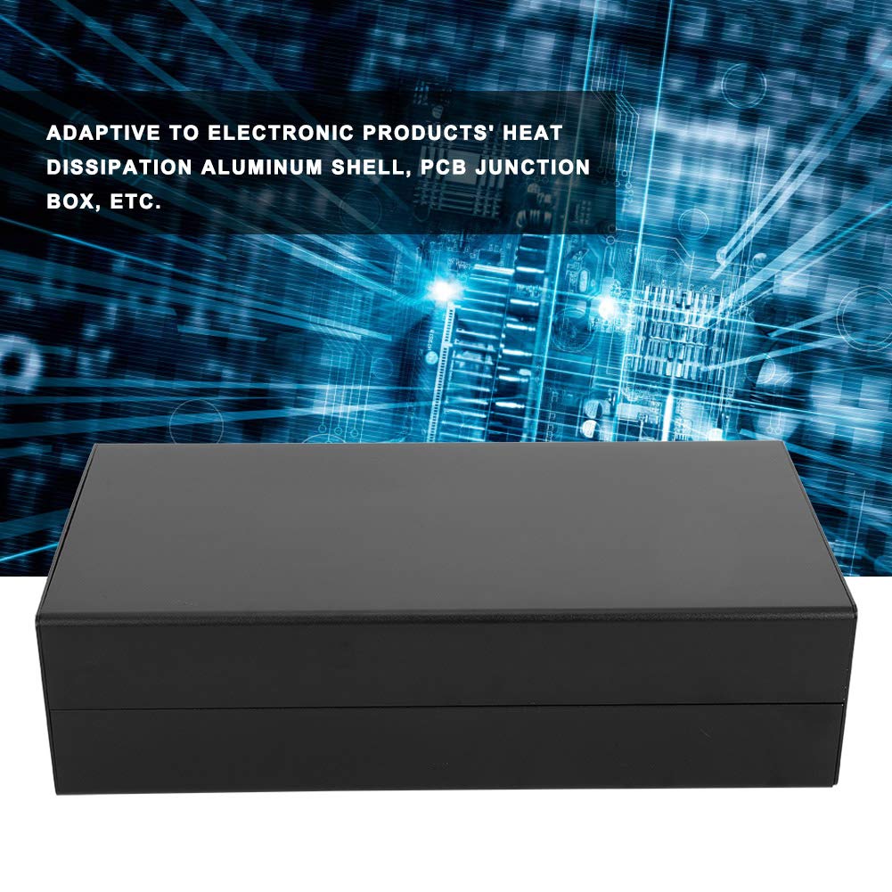 Aluminium-Projektbox, 80 x 160 x 300 mm Aluminiumgehäuse PCB-Anschlussdose Elektrisches Zubehör Sand