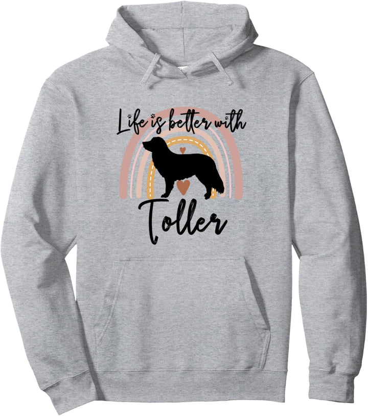Life Better Nova Scotia Duck Tolling Retriever Toller Rainbo Pullover Hoodie