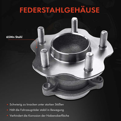 Frankberg Radnabe Radlagersatz Hinterachse mit ABS für Juke F15 Leaf ZE0 2010-Heute 512494 Hinten Li