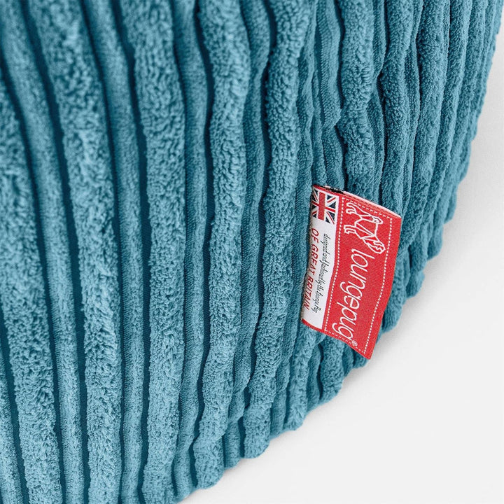 Lounge Pug, Fusshocker Pouf, Cord Türkis Cord Aegean Blue, Cord Aegean Blue