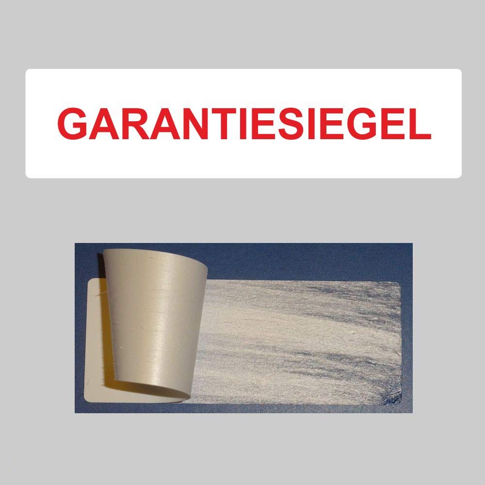 SECURITY WHITE PE - Sicherheitsetiketten"GARANTIESIEGEL" auf Rolle - 80 x 20 mm - 1000 Stück (Rot),