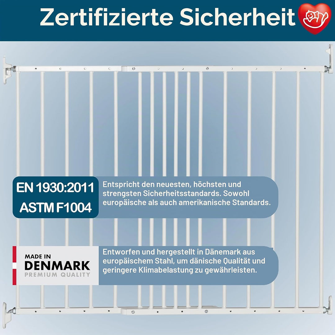 BabyDan Multidan ausziehbar Metall Sicherheit Tor (weiss), Weiss