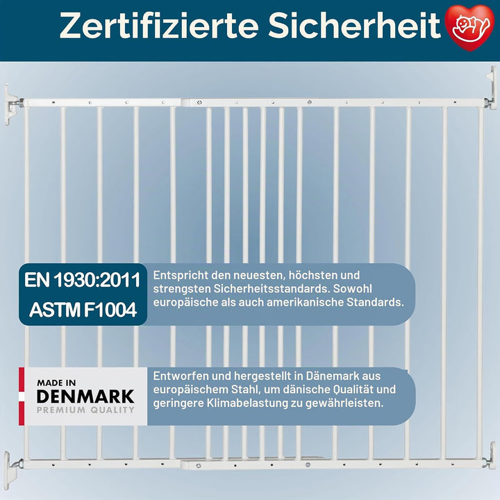 BabyDan Multidan ausziehbar Metall Sicherheit Tor (weiss), Weiss