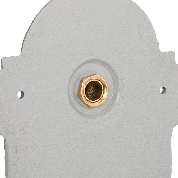 Relaxdays Wandbrunnen, nostalgisch, Waschbecken & Wasserhahn, Gartenbrunnen HBT 36 x 22 x 10,5 cm, G