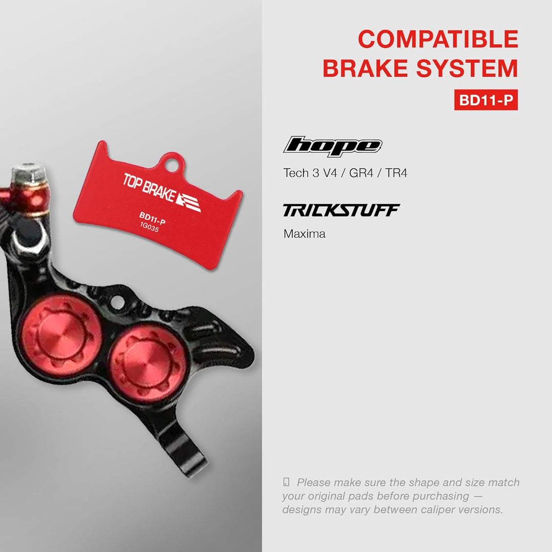 Top Brake Scheibenbremsbeläge Fahrrad für HOPE Tech 3 V4