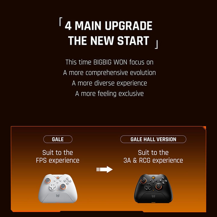 BIGBIG WON Wireless Controller Gale PC Controller Motion Zieling, Hall Trigger, 4 Benutzerdefinierte