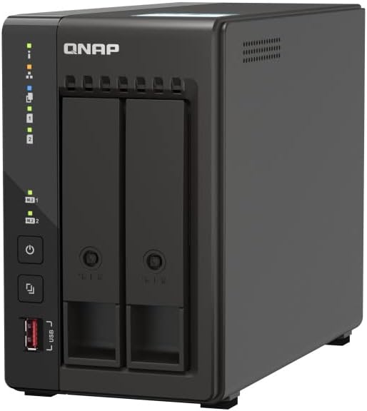 Qnap TS-253E 8G, 2 Bay NAS (Intel® Celeron® J6412 4-Core/4-Thread Prozessor, Turbo bis zu 2,6 GHz, D