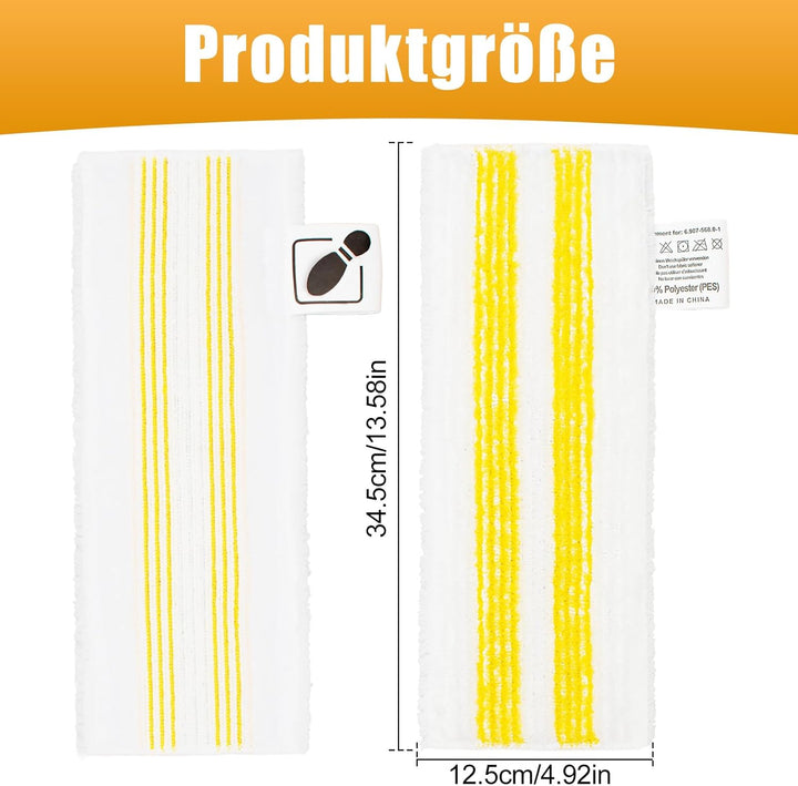 5 Mikrofaser-Tuchset Kompatibel für Kärcher Dampfreiniger Universal Bodentuchset EasyFix SC 2, SC 3,