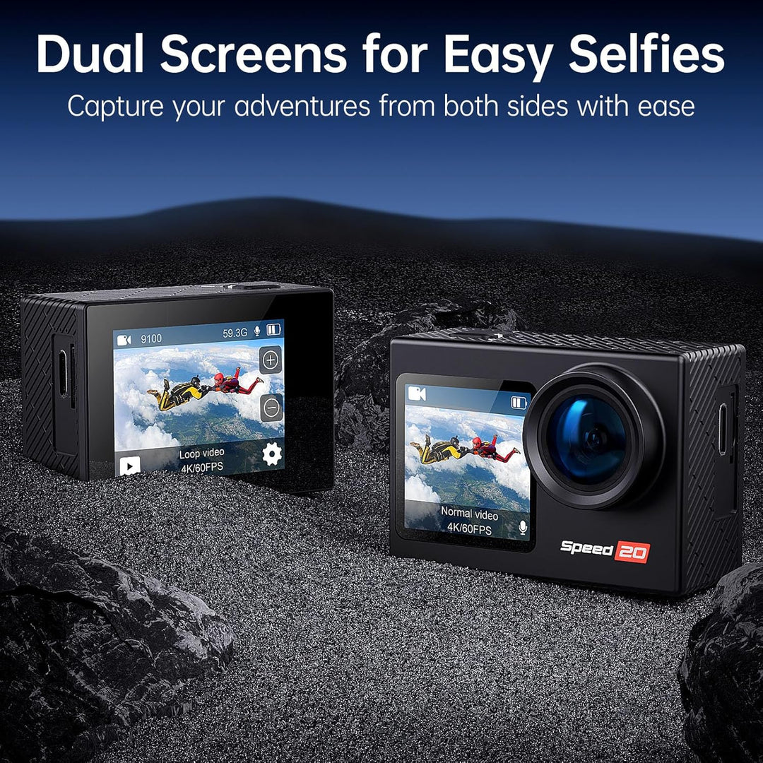 128G Action Cam 4K60FPS 40MP WiFi Unterwasserkamera 40M Wasserdicht Ultra HD Touchscreen Actioncam 1