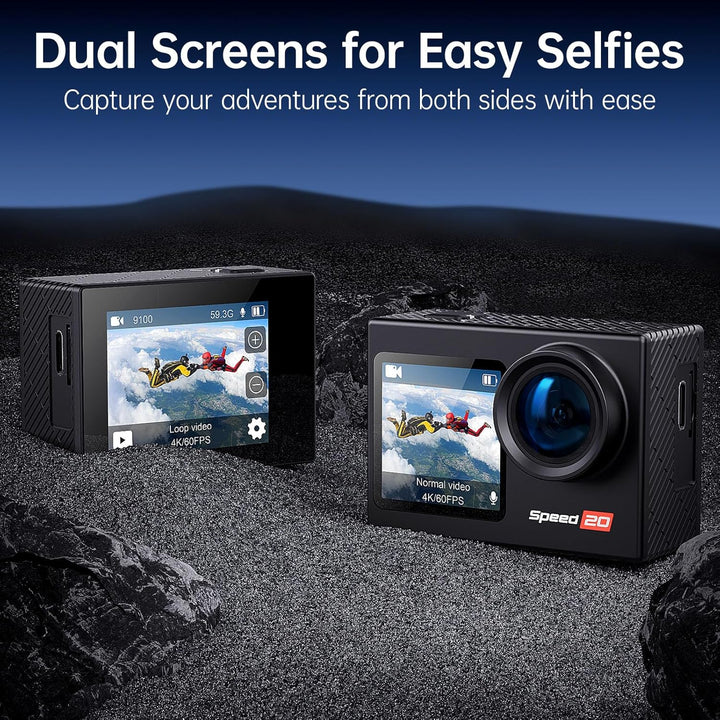 128G Action Cam 4K60FPS 40MP WiFi Unterwasserkamera 40M Wasserdicht Ultra HD Touchscreen Actioncam 1