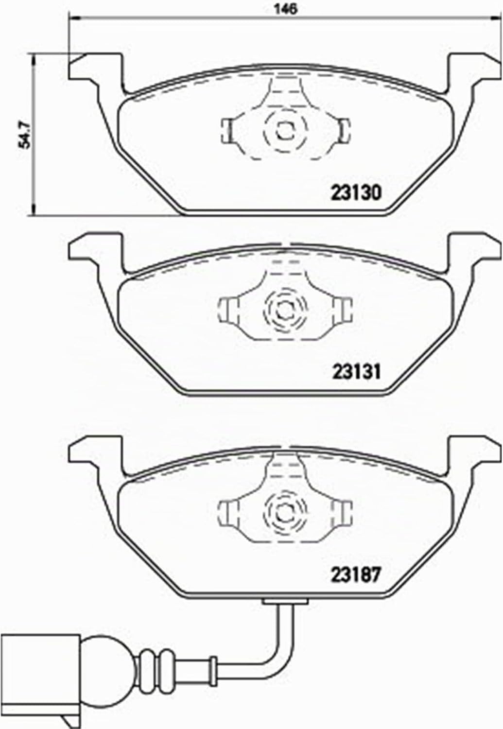 HELLA PAGID 8DB 355 008-551 Bremsbelagsatz - T1163 - Dicke/Stärke: 19.7mm - Bremssystem: Teves - mit