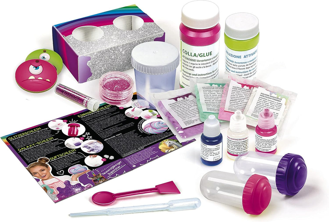 Clementoni Galileo Fun – Bunter Schleim, lustige Experimente mit klebrigen Glibber & glitzernden Sub