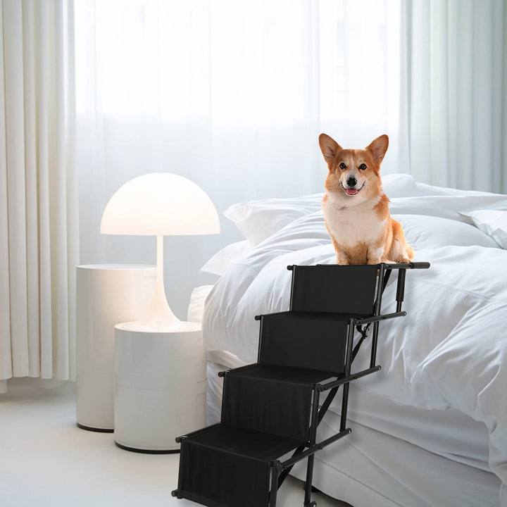 Hunderampe,Haustiertreppe,Hundetreppe Auto Klappbar,Hundetreppe für kleine und Grosse Hunde,Gelenksc
