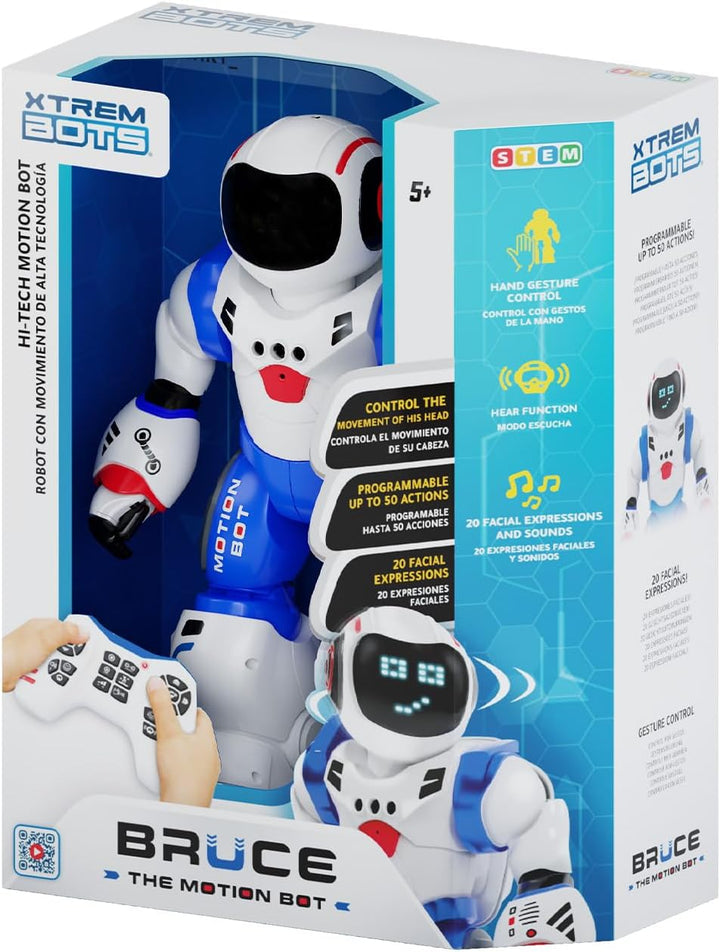 Xtrem Bots - Bruce | Roboter Kinder | Roboter Spielzeug Mit 20 Gesichtsausdrücken | Robot Programmie