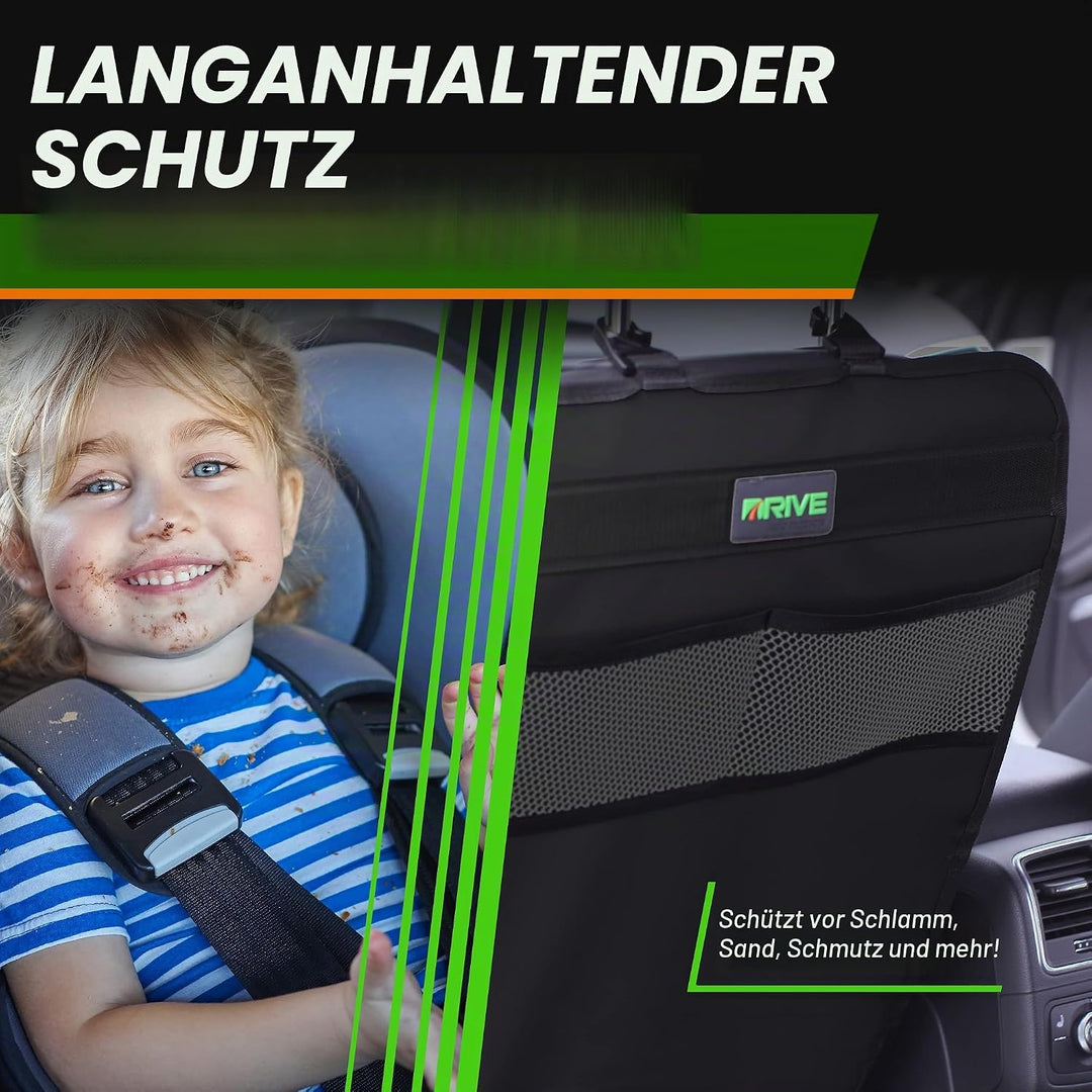 Drive Auto Products Autositzschutz für Baby mit Hundedecke 2er Pack Schwarz Packung mit 2 Stück Schw