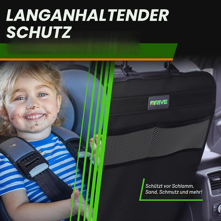 Drive Auto Products Autositzschutz für Baby mit Hundedecke 2er Pack Schwarz Packung mit 2 Stück Schw