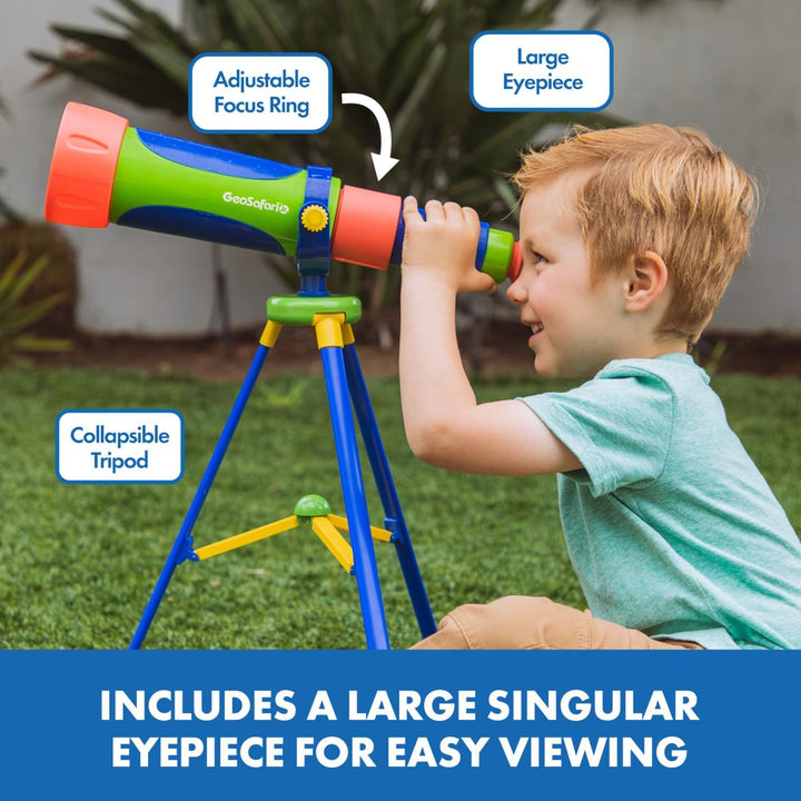 Learning Resources EI-5131 GeoSafari Jr. – Mein erstes Spielzeugteleskop, Mint, Spielzeug-Teleskop f