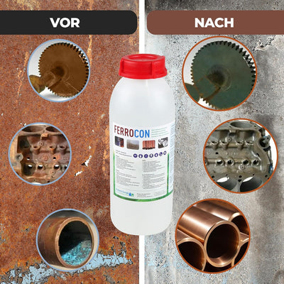 Ecoform Ferrocon Rostumwandler - Rostlöser - Rostentferner für Auto, Haus, Garten - Bestens geeignet