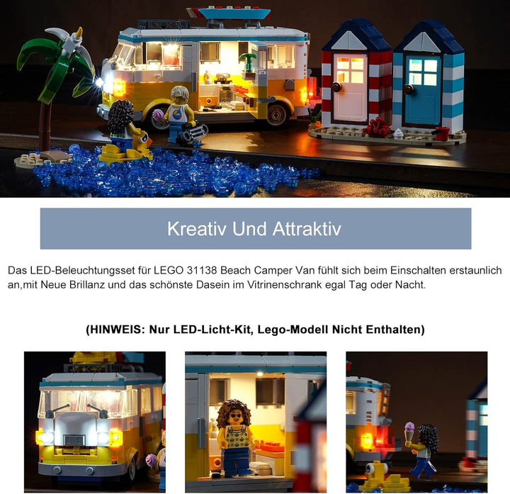 Led Licht Set für Lego Creator 31138 Strandcampingbus Bauset (Kein Lego-Modell), Dekorations Led Bel