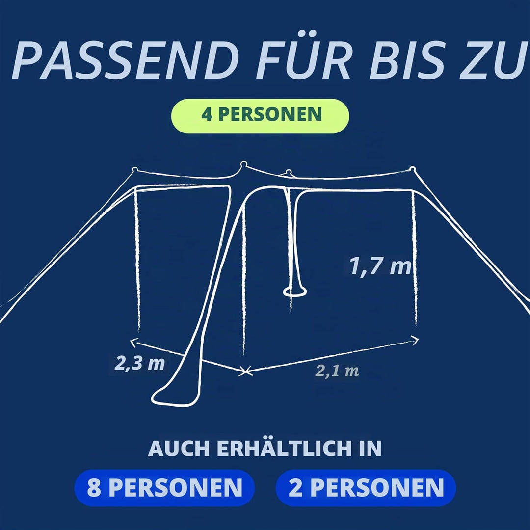 SUN NINJA Strandzelt, Sonnensegel LSF 50+, mit Sandschaufel, Heringen und Stabilitätsstangen, Schatt