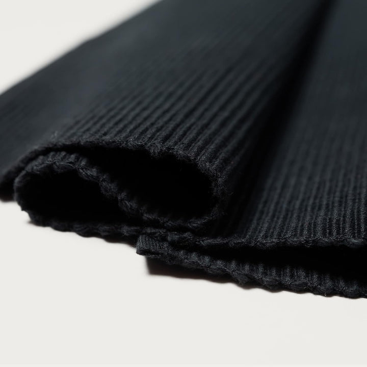 LINUM Uni 4-er Pack Tischsets für Esstisch 35x46 cm, 100% Gerippte Baumwolle, Maschinenwaschbar, Sch