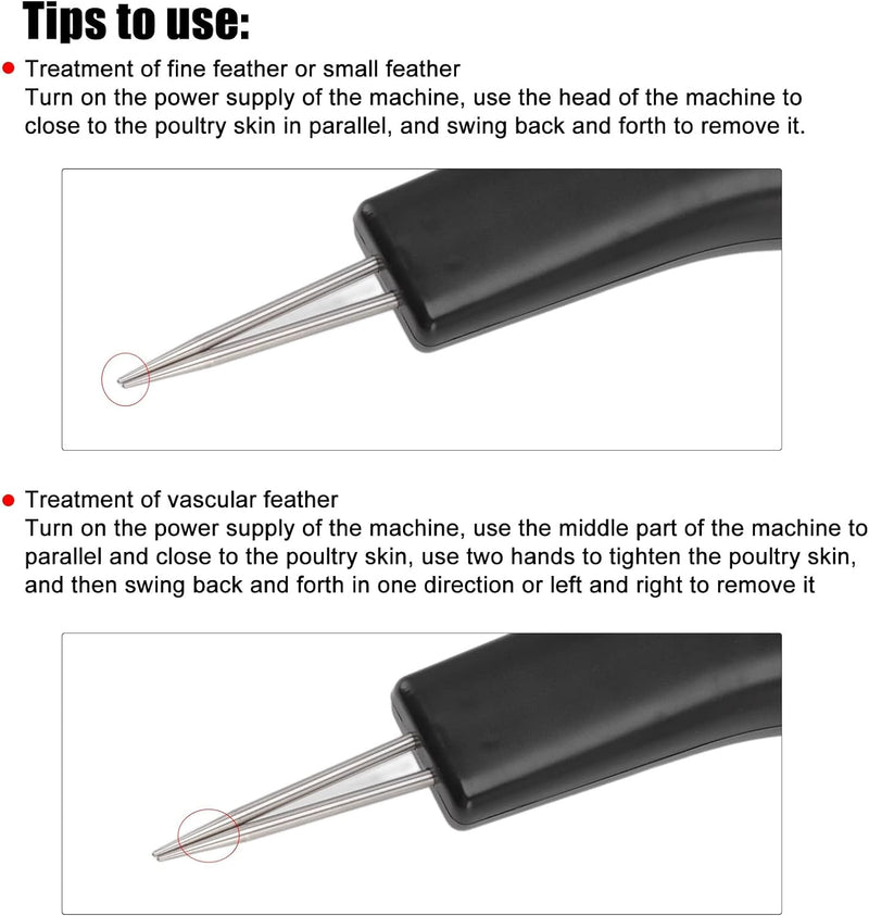 Focket Handgeführte Hühnerrupfmaschine, 100 240V wiederaufladbare elektrische Federentfernung, profe