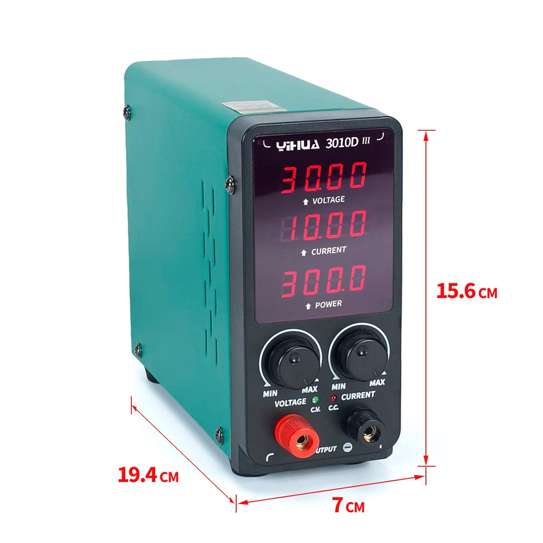 YIHUA 3010D-III DC Labor Netzteil 30 V 10A Regelbar Bench DC Labornetzgerät Regelbar mit Krokodilkle