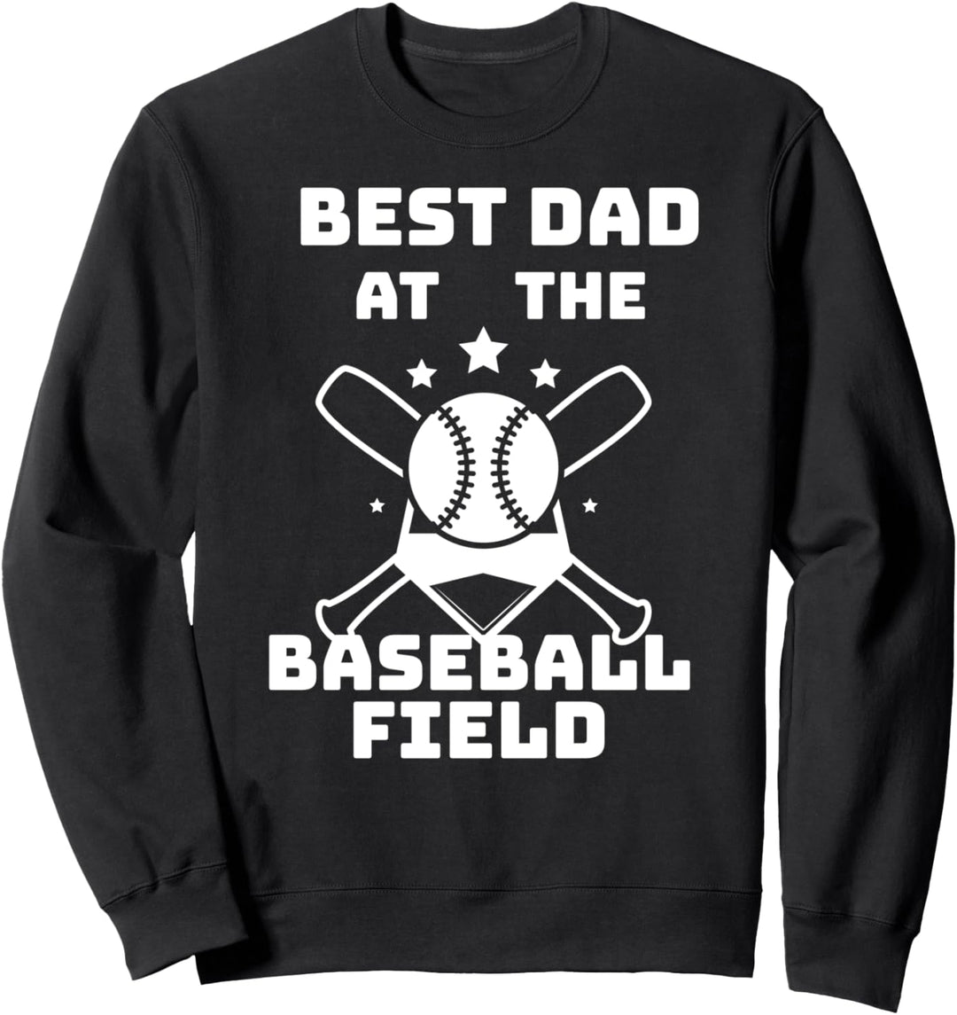 Bester Vater auf dem Baseballfeld schlägt Baseball Home Plat Sweatshirt