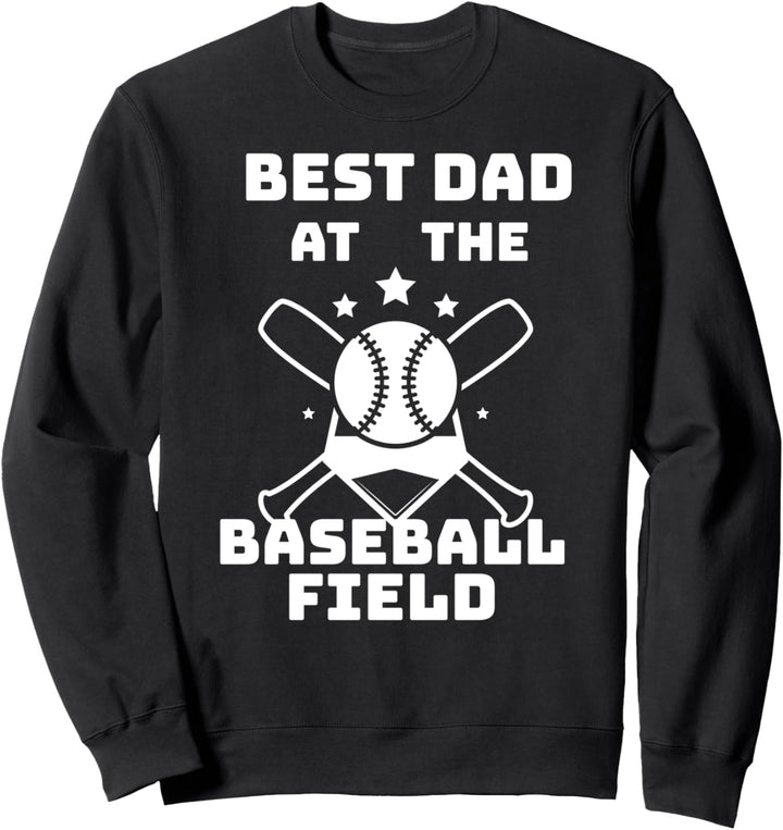 Bester Vater auf dem Baseballfeld schlägt Baseball Home Plat Sweatshirt