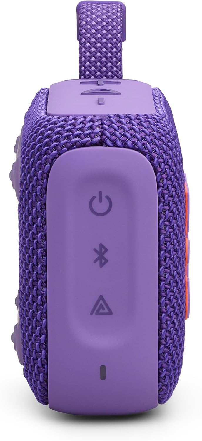 JBL Go 4 in Lila – Tragbare Bluetooth-Lautsprecher-Box Pro Sound, tiefem Bass und Playtime-Boost-Fun