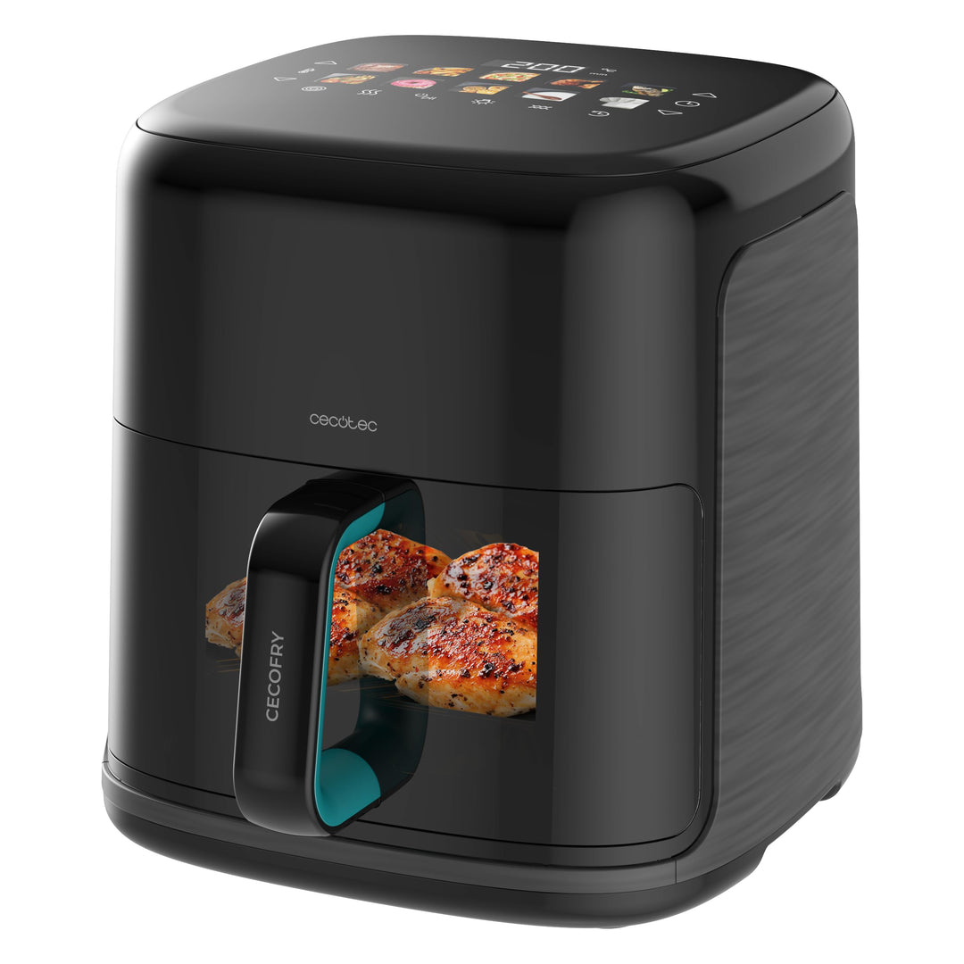 Cecotec Heissluftfritteuse ohne Öl - 6,5L - Grill - Doppelwiderstand - Integrierter Smoker - Air Fry