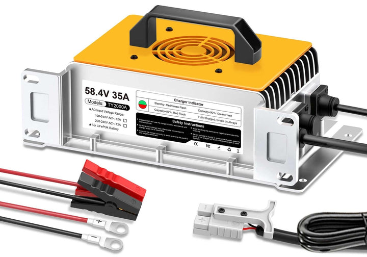 58,4V 35A LiFePO4 Lithium Batterie Ladegerät für 48V(51,2V) Lithium Eisenphosphat, Ladegerät für Lit