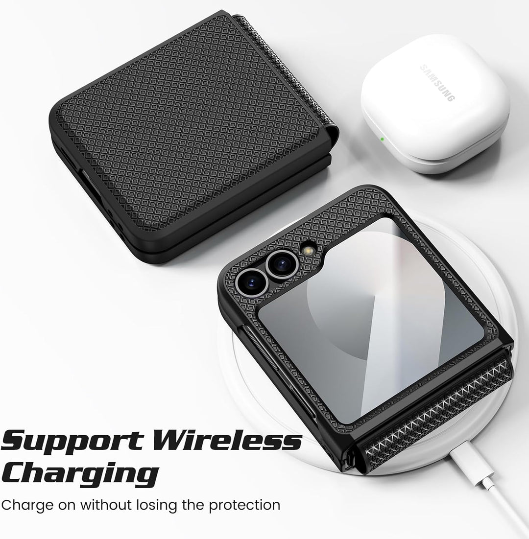 Doeshine für Samsung Galaxy Flip 6/Z Flip 7 FE Hülle [Not for Flip 7] mit Scharnierschutz & Displays