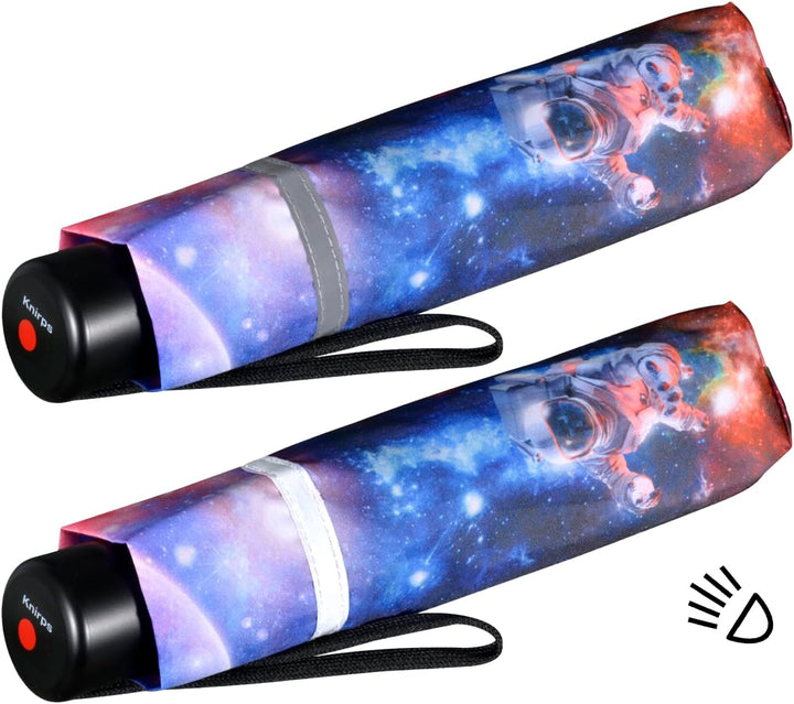 Knirps Kinder-Taschenschirm 4Kids Reflective mit Reflexborte - Space, Space