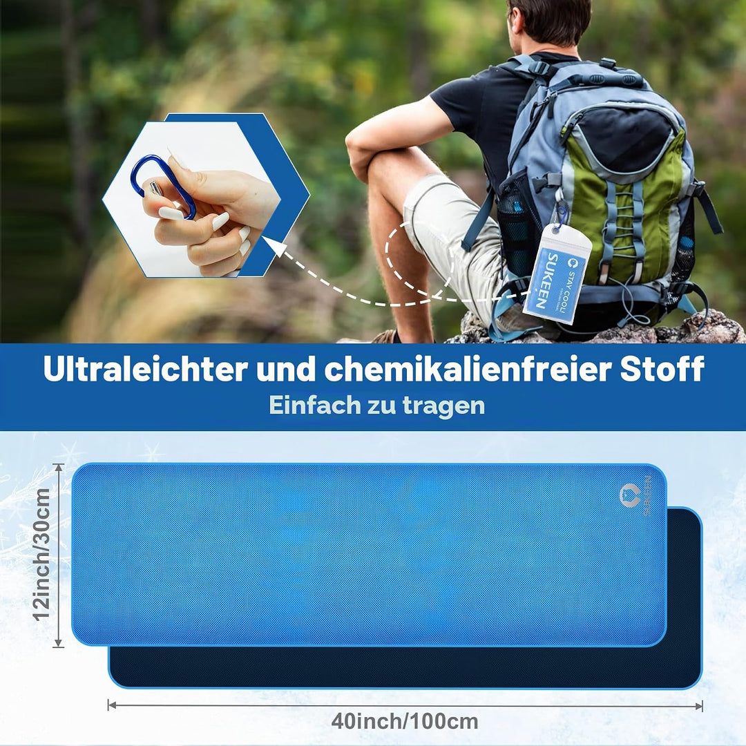 Sukeen Kühltuch Set, kühlendes Handtuch Kühltücher Hals, Handtuch kühlend, Cooling Towel, Kühltücher