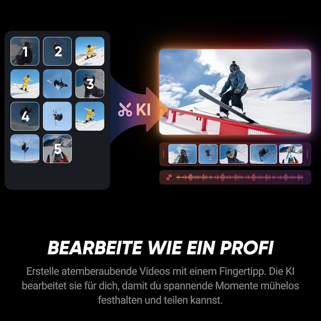 Insta360 Ace Pro 2 Standard-Bundle - 8K wasserdichte Actionkamera mit Leica entwickelt, 1/1,3" Senso