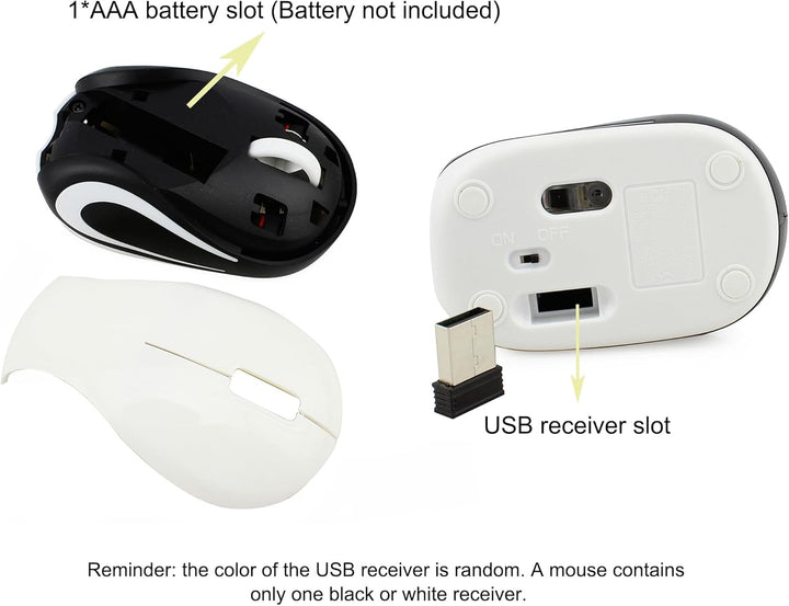 Kabellose Maus Niedliche Mini-Computermaus Kleine Grösse Tasche Tragbare Kompakte Reise USB Optische
