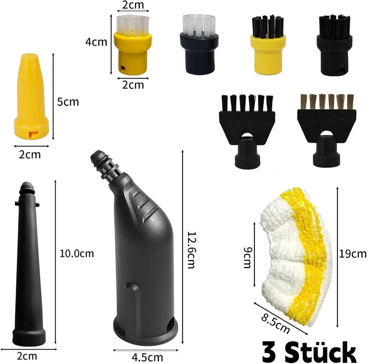 12 Stück Kompatibel für Kärcher Dampfreiniger Zubehör, Ersatzteile für Dampfreiniger Kärcher SC1 SC2