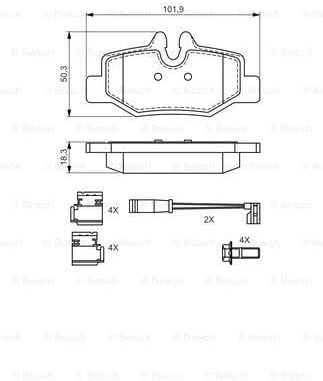 Bosch 986494603 Bremsbelag