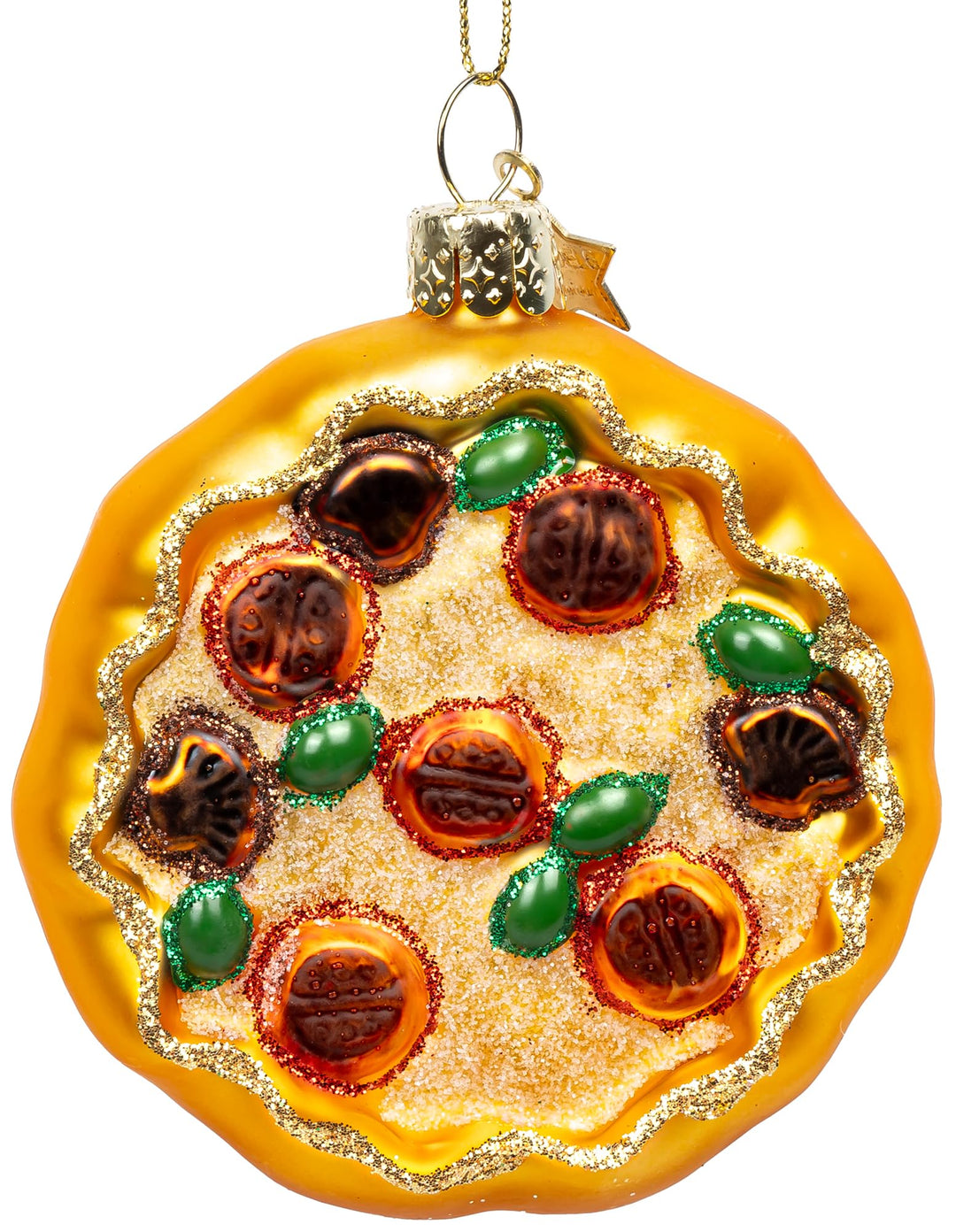 SIKORA Pizza besondere Weihnachtskugel Glas Christbaumschmuck Deko Figur Weihnachten Anhänger Orname