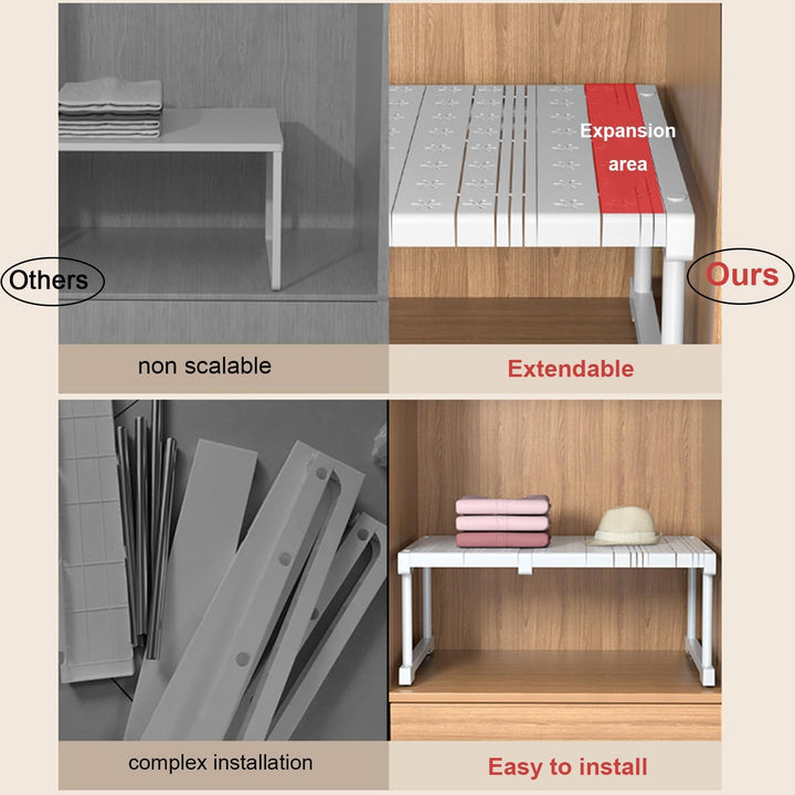 Küchenschrank Organizer Erweiterbar Lagerregal Verstellbares Separator Schuhe Regaltrenner DIY Teile