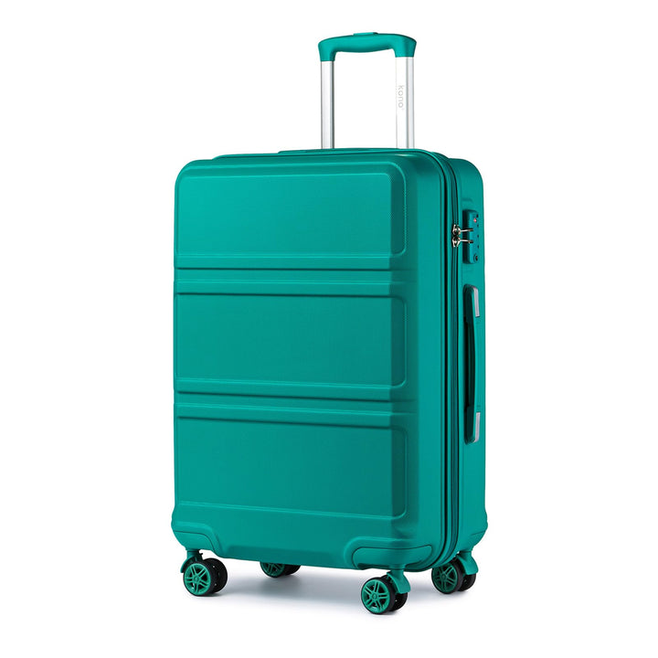 KONO Koffer Trolley Reisekoffer aus ABS+PC – Leichter Hartschalenkoffer mit 4 Zwillingsrollen und TS
