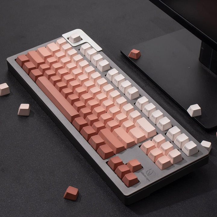 134 Tasten Side Printed Keycaps OEM Profil Hintergrundbeleuchtete Tastenkappen Fit für 60% 65% 95% C