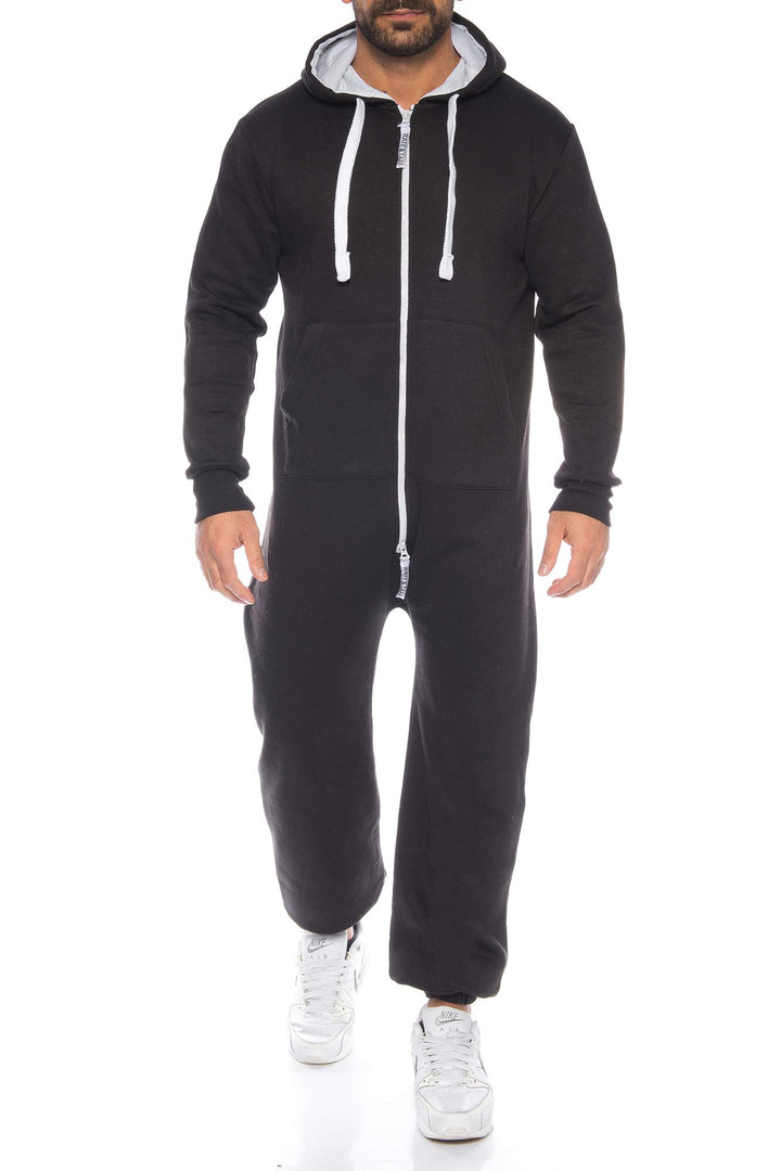 Raff & Taff Herren Jumpsuit Overall Trainingsanzug Fitnessbekleidung onesie Ganzkörperanzug Basic un