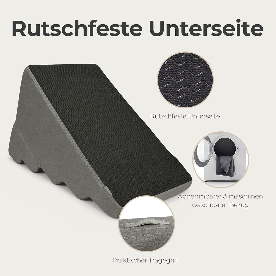 Sytopia Hundetreppe 5 Stufen, 58 cm, bis 36 kg, Katzentreppe für Bett Sofa Couch, 30D CertiPUR-US Sc