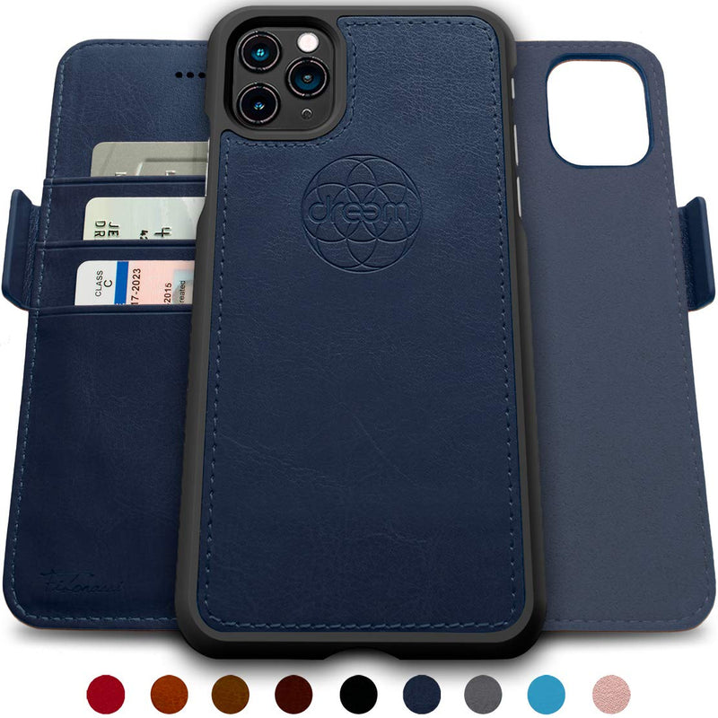 Dreem Fibonacci 2in1 Handyhülle Flipcase für iPhone 11 Pro | Magnetisches iPhone Case | TPU Etui Led