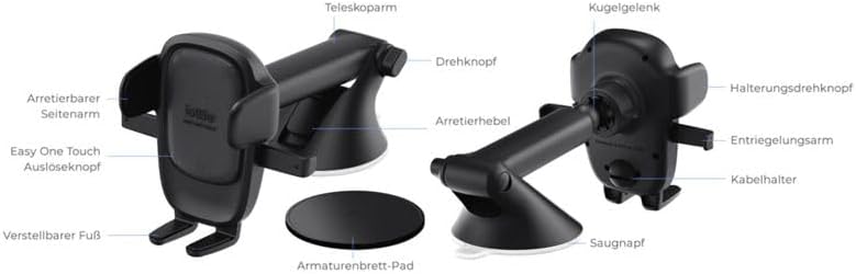 iOttie Easy One Touch 6 Dashboard & Windshield Mount | universelle KFZ-Handyhalterung | Befestigung